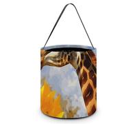 LMNGH Sacs cadeaux avec poignée Sac fourre-tout Sac à bonbons Seau Cadeau Portable Seau Beau Imprimé Girafe et Tournesol Sac à bonbons Panier fourre-tout, Girafe et tournesol., 7.9x8.3 inches