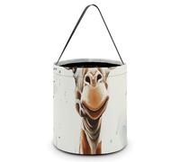LMNGH Sacs cadeaux avec poignée Sac fourre-tout Sac à bonbons Seau Cadeau Portable Seau Beau Imprimé Girafe Sac à bonbons Panier fourre-tout, girafe, 7.9x8.3 inches