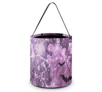 LMNGH Sacs cadeaux avec poignée Sac fourre-tout Sac à bonbons Seau Cadeau Portable Seau Beau Violet Imprimé Lune Sac à bonbons Panier fourre-tout, Purple Moon, 7.9x8.3 inches