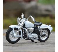 LMNMY Modèle réduit de Jouet 1:18 pour Harley pour Davidson K 1952 Modèle De Moto Véhicules Moulés sous Pression Jouets Collection(White)