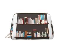 LMNUDS Bibliothèque Bibliothèque Trousse de toilette prête à voyager, organisateur de maquillage compact pour femme, doré, Taille unique