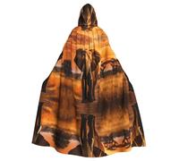 LMNUDS Elephant Cape à capuche unisexe mystérieuse Renaissance pour Halloween, Noël, cosplay, fête, cape pour adulte