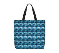 LMNUDS Killer Whales Sac fourre-tout léger à une épaule avec poche intérieure pour femme, Noir, One Size