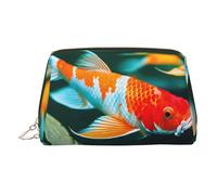 LMNUDS Pretty Koi Fish Trousse de toilette compacte pour femme, doré, Taille unique