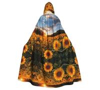LMNUDS The Most Beautiful Sunflower - Cape à capuche unisexe mystérieuse de la Renaissance pour Halloween, Noël, cosplay, fête, cape pour adulte