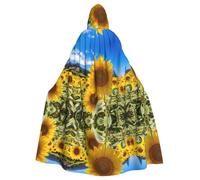 LMNUDS The Most Beautiful Sunflower - Cape à capuche unisexe mystérieuse de la Renaissance pour Halloween, Noël, cosplay, fête, cape pour adulte