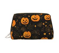 LMNUDS Trousse de toilette citrouille d'Halloween prête à voyager, organisateur de maquillage compact pour femme, doré, Taille unique