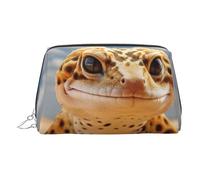 LMNUDS Trousse de toilette compacte pour femme Motif léopard sable Gecko, Argenté., Taille unique