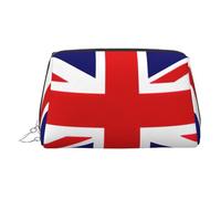 LMNUDS Trousse de toilette pour femme avec drapeau du Royaume-Uni prête à voyager, organisateur de maquillage compact, Argenté., Taille unique