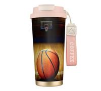 LMNvbz Basketball Arena Tasse à café isotherme en acier inoxydable 316 avec couvercle sous vide pour garder au chaud et au froid
