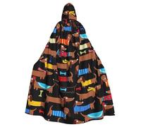 LMNvbz Cape à capuche unisexe « I Love My Dog Teckel » pour Halloween, cosplay, fête, vampire et sorcière pour adulte