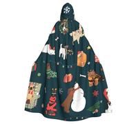 LMNvbz Cape à capuche unisexe pour Halloween, cosplay, costume de vampire et sorcière pour adulte