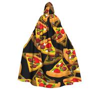 LMNvbz Pizza - Cape à capuche unisexe 3D pour Halloween, cosplay, fête, costume de vampire, sorcière pour adulte
