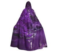 LMNvbz Purple World - Cape à capuche unisexe pour Halloween, cosplay, fête, costume de vampire et sorcière pour adulte