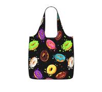 LMNvbz Sac de rangement imprimé donut avec un sac à dos à cordon