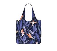 LMNvbz Sac de rangement imprimé oiseau bleu et orange avec un sac à dos à