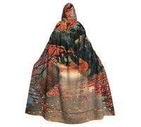 LMNvbz Tree In The Fall - Cape à capuche unisexe pour Halloween, cosplay, fête, costume de vampire et sorcière pour adulte