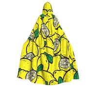 LMNvbz Yellow Lemon1 - Cape à capuche unisexe pour Halloween, cosplay, fête, vampire, sorcière pour adulte