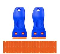 LMOGWL 2 pcs Grattoir pour Plaque Vitrocéramique Verre Plaque Grattoir avec 20 raclettes de en Plastique, pour enlever Les étiquettes, a Colle, la peintureAutocollants et décalcomanies