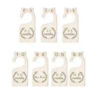 LMOGWL 7 Pièces Diviseurs de Garde-Robe Bébé,Séparateurs Placard pour Bébé en Bois,Separateur Penderie pour Bébé,Diviseurs de Taille Vêtements,Organisateurs de Vêtements pour Bébé