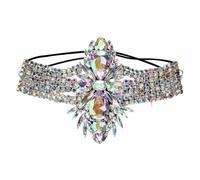 lmoikesz Chaîne de cuisse de pour femme, bijou corps confortable, léger et scintillant, accessoire chic pour les fêtes et les mariages, Couleur Argent, 17 x 10.9 cm