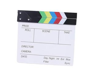 lmoikesz Clap de cinéma : Un Accessoire Indispensable pour Les Productions cinématographiques et télévisuelles Professionnelles, Coloré, 20x20cm