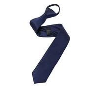 lmoikesz Cravate à glissière solide pré-attaché cravate d'affaires mode cravates avec noeud pour la fête de mariage Club robe de soirée de marié, Bleu marine