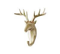 lmoikesz Crochet à clé en résine, ajout Durable et Fonctionnel à la Maison, Crochet Mural en résine Robuste et Durable, tête d'éléphant, Animal, doré (cerf)