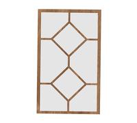lmoikesz Décoration murale de chambre minimaliste Miroir de fenêtre moderne pour une touche élégante Miroir mural imitation fenêtre Chambre minimaliste, Couleur du bois, 26x44cm