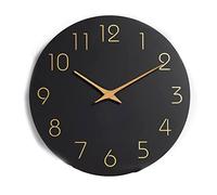 lmoikesz Densité Conseil Horloge Murale Ronde Style Simple Décoratif Courant Silencieux Tenture Murale Analogique Chambre Horloges Alarmes, Type 2, 10 Pouces