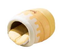 lmoikesz Joli Panier pour Chat en Forme de Pot de Miel, abri Table en Forme Grotte, nid Douillet et Efficace pour différents Animaux Compagnie, idéal pour Jouer et Dormir confortablement, Jaune, L