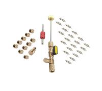 lmoikesz Kit complet d'outils d'installation et de démontage de pièces pour obus valve, avec adaptateur double taille pour la réparation et le remplacement d'adaptateurs d'équipements climatisation