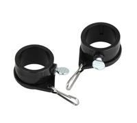 lmoikesz Kits de fixation pour mât de drapeau faciles à installer, anneaux fixation résistants et anti-nœuds pour drapeaux avec œillets, rotation à 360°, montage sur, Noir, 1.15 pouce
