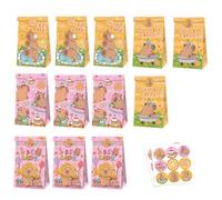 lmoikesz Lot de 12 sacs cadeaux pour fête Capybara, sacs à friandises pour fêtes d'anniversaire sur le thème Capybara, décorations d'anniversaire Capybara