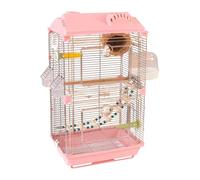 lmoikesz Magnifique Cage à Oiseaux pour perroquets, conçue pour Une Ventilation optimale et Une Vue Transparente à 360°. Cage Robuste et Portable avec mangeoire et Abreuvoir intégrés.