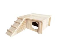 lmoikesz Maison pour Hamster en Bois conçue avec Circulation d'air et Aire de Jeux pour Que Les Petits Animaux restent Actifs et Heureux. Maison extérieure avec échelle et fenêtre.