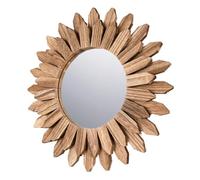 lmoikesz Miroir mural décoratif en bois rustique pour intérieurs, avec un savoir-faire exceptionnel et une élégance intemporelle. Miroir rond mural pour salle de bain et