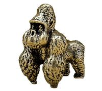 lmoikesz Ornement en Laiton représentant Un Gorille Un chimpanzé. Sculpture décorative en métal raffinée. Mini Figurine d'orang-outan, idéale pour optimiser l'espace et trouver Facilement sa Place.