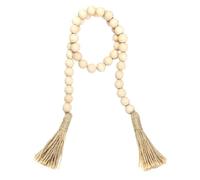 lmoikesz Ornements Suspendus en macramé avec Perles de Bois et Pompons, Un Choix élégant pour la décoration de la Chambre du Salon. Teintés ornés Selon Vos Envies, créez Vos Propres Perles Bois
