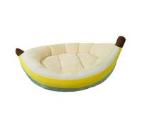 lmoikesz Panier Douillet pour Chien, Respirant et Confortable, en Forme de Banane Amusante et antidérapante. Fabriqué en Peluche et Garni de Coton PP, il est épais et Doux.