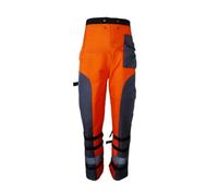 lmoikesz Pantalon de bûcheronnage multifonctionnel orange à 9 couches, ceinture ajustable, pour hommes et femmes. Tablier de sécurité confortable et étanche, Orange, L