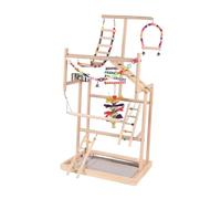 lmoikesz Perchoir pour perroquets conçu pour Encourager l'exercice et Le Bien-être des perruches ondulées, inséparables et calopsittes. Grande Aire de Jeux à 4 Niveaux.