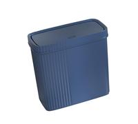 lmoikesz Poubelle Mince et Peu encombrante avec Couvercle à Pression, en polypropylène, pour et la Cuisine, Bleu, 28 x 13.5 x 27.3 cm