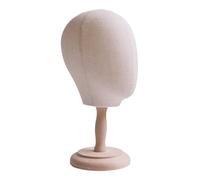 lmoikesz Présentoir à perruques en forme de tête de mannequin, conçu pour un rangement robuste des perruques, chapeaux et postiches à domicile. Peut être posé manière stable sur un bureau pour une