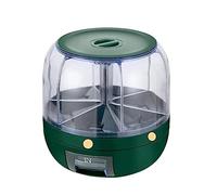 lmoikesz Stockez différents Types de céréales avec facilité et Grande capacité de Distribution. L'ABS Conserve la fraîcheur. Accès Facile. Couvercle scellé, Vert