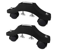 lmoikesz Support mobile générique pour chauffage infrarouge, durable et léger, compatible avec divers appareils de chauffage électrique. Pieds à roulettes pour éclairage, Noir, longueur 23 cm