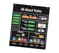lmoikesz Tableau météo de Poche - Outil pédagogique pour la Classe - Calendrier éducatif et ludique - Centre d'apprentissage - Tableau des Lettres ABC - Fournitures pédagogiques à Suspendre