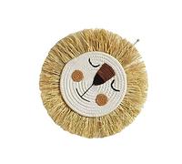 lmoikesz Tenture Murale de Lion Faite à la Main Fabrication Artistique pour Le Choix de Cadeau décoration élégante tête d'animal tissée en Peluche tenture Murale