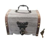 lmoikesz Tirelire en bois vintage en forme de cochon, accessoire idéal pour animer des fêtes et des chasses au trésor amusantes, pour le plus plaisir petits et grands. Boîte