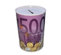 Lmoikesz Tirelire en Métal Argent - Plan d'Épargne Créatif - Boîte d'Épargne 500 Euros